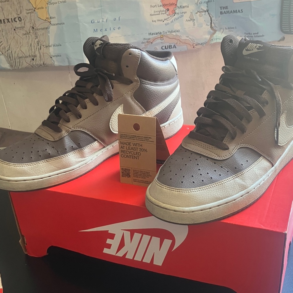 Nike Court Vision Sneakers - Brown and Gray - Picture 2 of 2